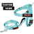 bullhug essentials combo with dog harness, leash and custom name tag - tiffany blue