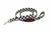black and white checkers bullhug 6 foot leash with padded handle