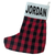 BullHug Red Buffalo Plaid Custom Holiday Stocking
