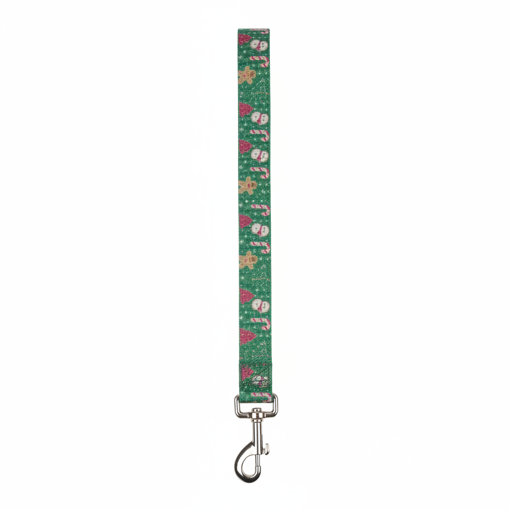 Festive Holiday Red Green Bullhug Leash for Dogs