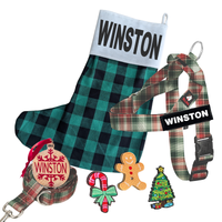 bullhug holiday gift set with dog harness and leash