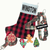BullhugHolly Plaid Holiday Gift Set with Dog Harness, Leash & Custom Stocking