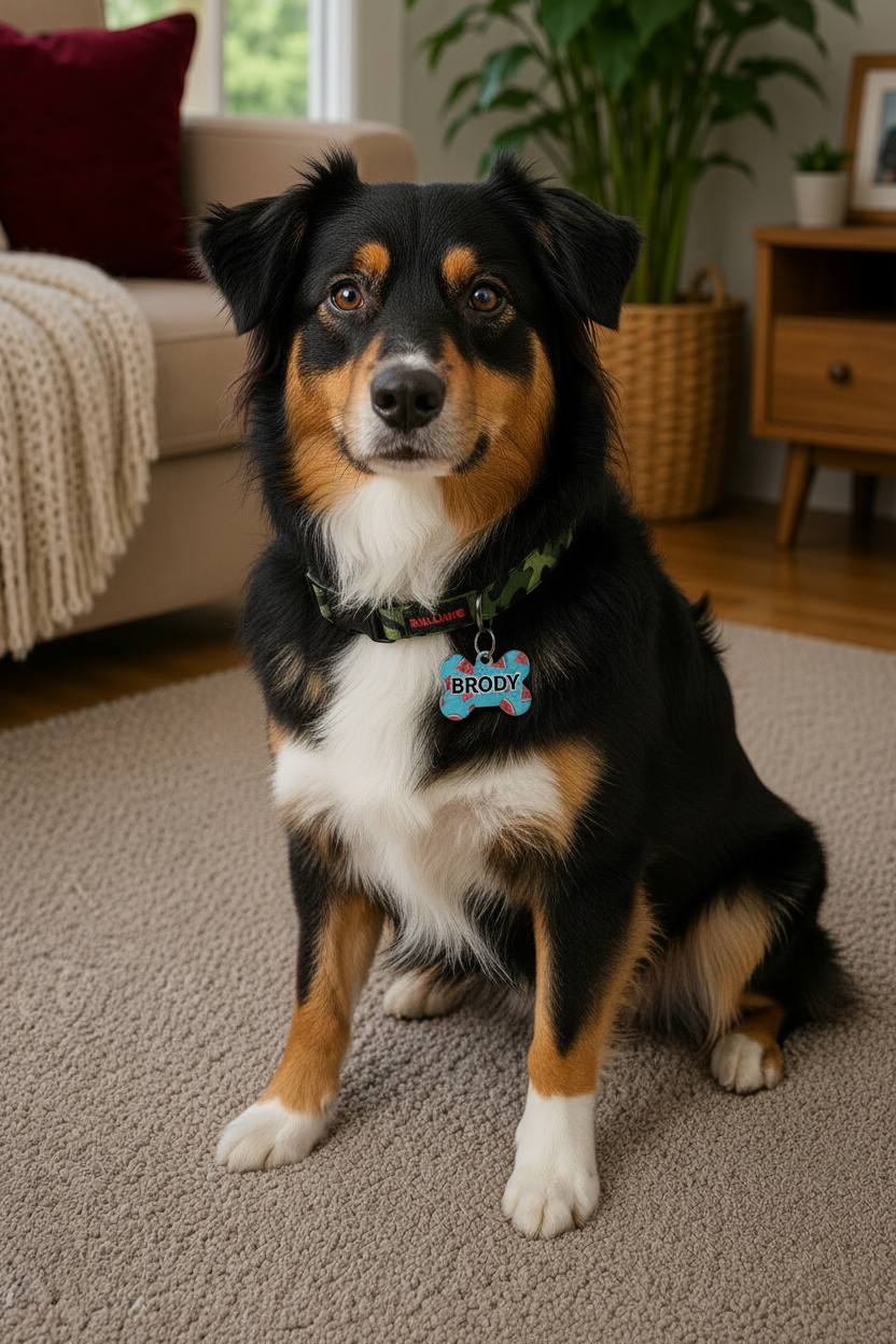 Personalized Dog Name Tag | Custom Pet ID Bone Charm
