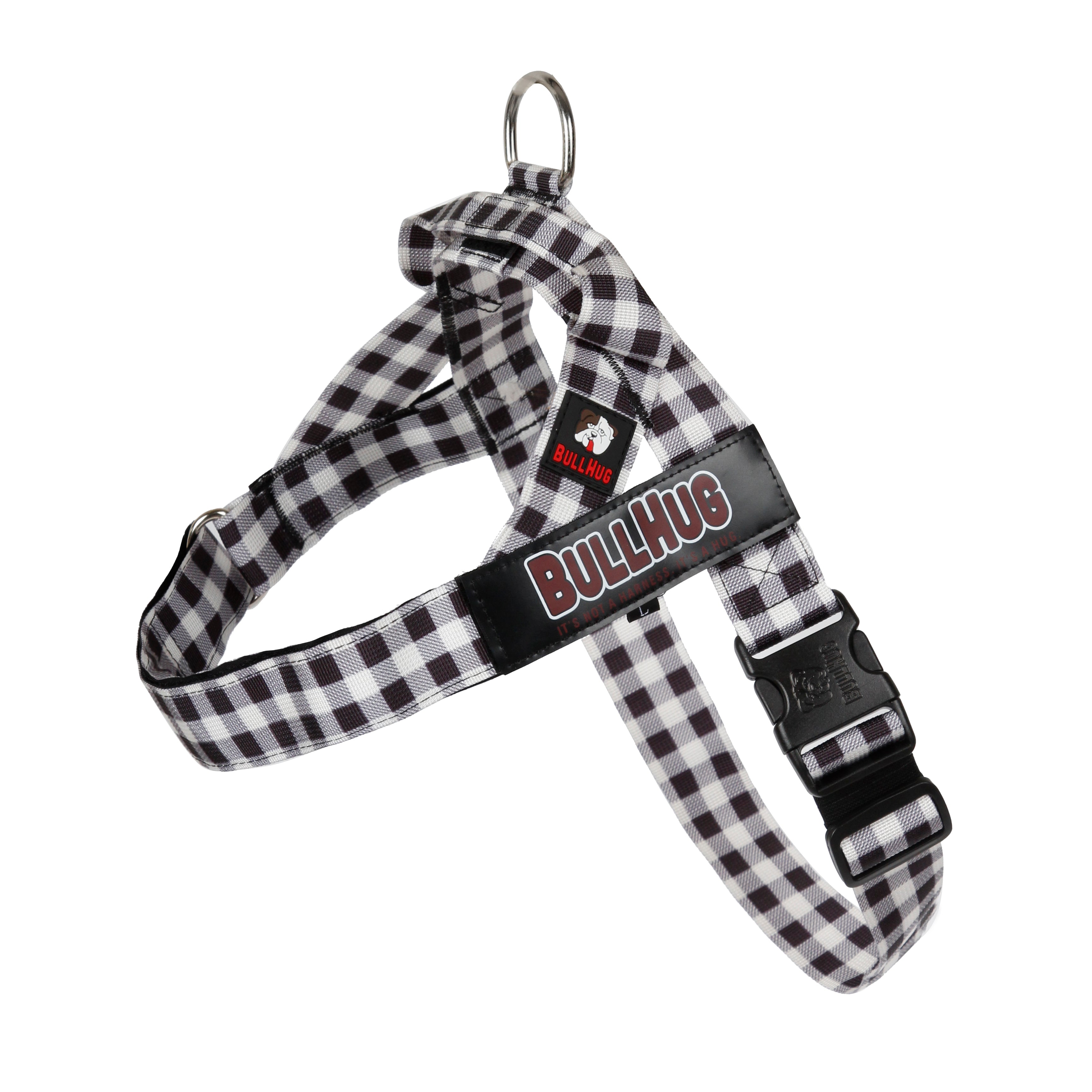 BUFFALO PLAID BW BULLHUG HARNESS