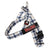 BLUE & TAN PLAID ADJUSTABLE BULLHUG HARNESS - bullhug.com